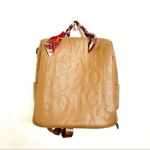 Fashion Backpack Purse with silk scarf
